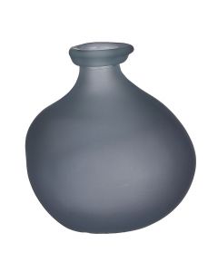 Vazo dekorative, Pinto, qelq, gri, Ø16 xH18 cm