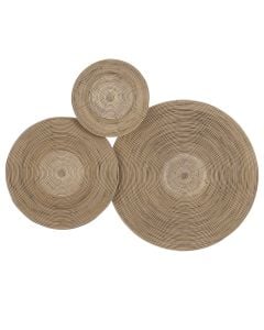 Dekorues muri, bambu, kafe, 7x70xH49 cm