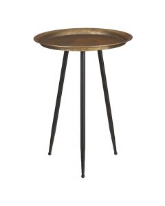 Tavolinë anësore, Belda, metal, floriri, Ø39.5 xH54 cm