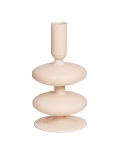 Tealight holder, Fabia, glass, pink, Ø8.5 xH16.5 cm