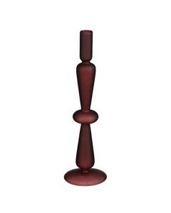 Candle holder, Megan, glass, red, Ø9 xH31 cm