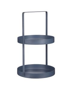 Tabaka, Tiered, metalike, blu, Ø25 xH41 cm