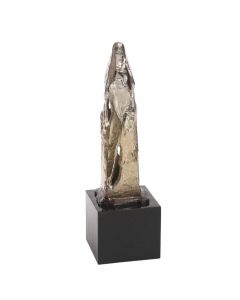 Statujë dekorative, Chevy, alumin/dru, shampanjë/e zezë, 15x15xH50 cm