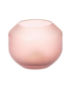 Candle holder, Riverdale, glass, pink, 10xH9 cm