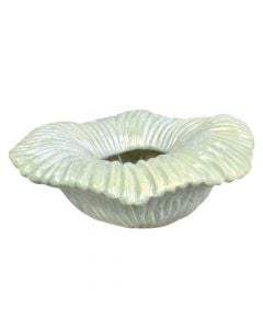 Vazo dekorative, Arum, qeramike, jeshile, 30xH12 cm