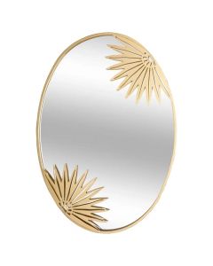 Decorative mirror, metal/glass, golden, 39.5xH56.5 cm