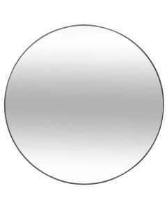 Pasqyrë e rrumbullakët, Alice, alumin/xham/mdf, e zezë, 76 cm