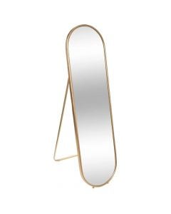 Standing mirror, Edi, metal/glass/mdf, gold, 43.5x79xH159.5 cm