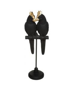 Statujë dekorative, Birds, poliresinë, e zezë, 11x9xH35 cm
