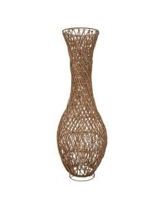 Vazo dekorative me ndriçim, Eloise, ratani, natyrale, 34xH100 cm