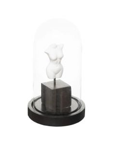 Objekt dekorativ, Bell Body, mdf/xham/poliresinë, e bardhë/e zezë, 12xH21 cm