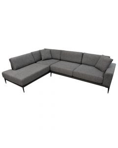 Corner sofa, Milano, left, textile upholstery, gray, 200x270 cm
