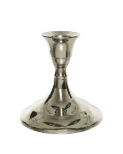 Candle holder, aluminum, silver, Ø9xH9 cm