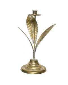 Candle holder, metal, golden, 36x19xH33.5 cm