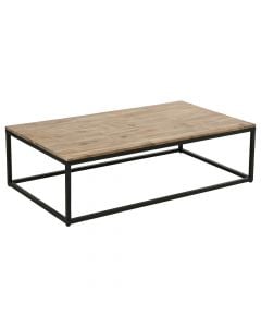 Tavolinë mesi, Edena, metal/ dru, kafe/e zezë, 115x65xH32.5 cm cm
