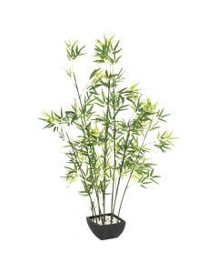 Lule artificiale, Bambu, në Vazo, poliester/metal/polistiren, jeshile,  50x42xH122 cm