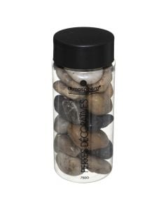 Decorative stones, in bottle, 750 ml, stone, brown, 6.5xH16cm