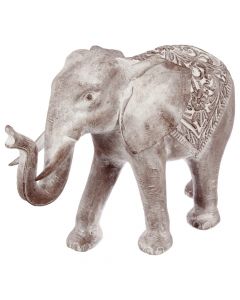 Objekt dekorues, Elephant, pollirezinë, gri, 21.5x73.5xH46cm