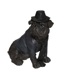 Decorative object, Bulldog, copper/magnesium, brown, 29.5x42xH44.5 cm