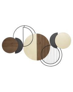 Dekorues muri, Aenor, metal/Mdf, shumëngjyrësh, 116x5xH76 cm