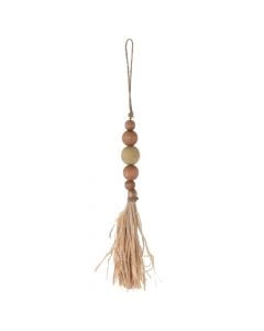 Decorative hanging, wooden/rope, natural, 32 cm