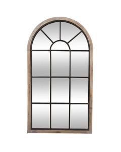 Pasqyrë dekoruese, Zoe, mdf/xham, e zezë/natyrale, 60xH106.5 cm