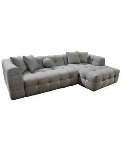 Corner sofa, Amsterdam, right, textile upholstery, grey, 290x170xH67 cm