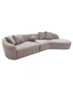 Corner sofa, right, textile upholstery, beige, 340x150xH76 cm