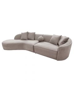 Corner sofa, left, textile upholstery, beige, 340x150xH76 cm
