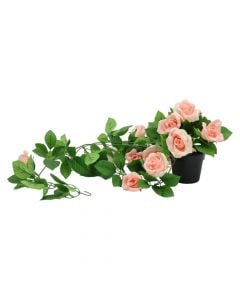Lule artificiale, Rose, plastike, rozë, 16 cm