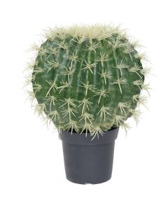 Lule artificiale, Cactus Bonsai, në vazo, plastike, jeshile, 36 cm