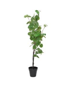 Pemë artificiale, Eucalyptus, në vazo, plastike, jeshile, 88 cm
