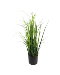 Lule artificiale, Onion Grass, në vazo, plastike, jeshile, 60 cm