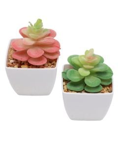 Artificial flower, in vase, plastic, assorted, 6x9 cm