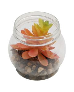 Artificial flower, in vase, plastic, assorted, 7x7 cm