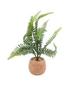 Lule artificiale, në vazo, plastike, jeshile, 9x38 cm