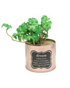 Artificial flower, in vase, plastic, green, 16x26 cm