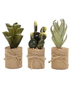 Lule artificiale, në vazo, plastike, të ndryshme, 7x12.5 cm