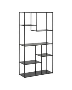 Multifuncional shelf, Gota, metal, black, 90x35xH180 cm