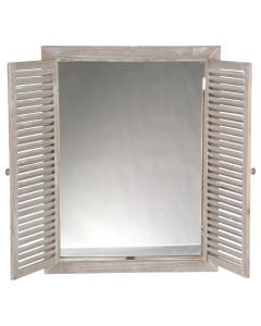 Pasqyrë, Window, me dy grila, druri/xham, natyrale, 50xH65 cm