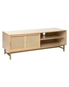 TV stand, Rayo, wooden, beige, 140x40xH50 cm
