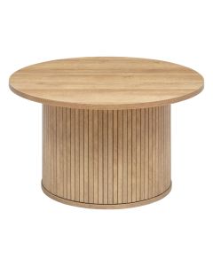 Side table, Colva, Mdf, brown, D70xH40 cm