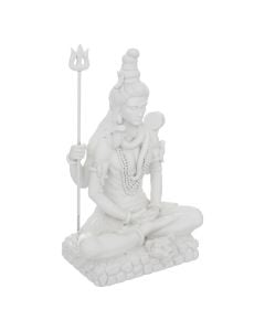 Objekt dekorues ,Natan Shiva, polirezinë, e bardhë, H 31 cm