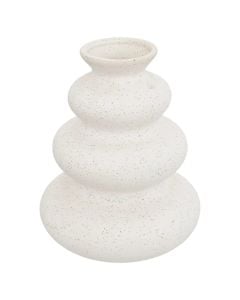 Vazo dekorative, Olme, qeramike, e bardhë, 16x16xH20 cm