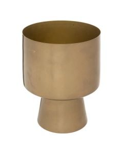 Decorative vase, metal, golden, 17x17xH22 cm
