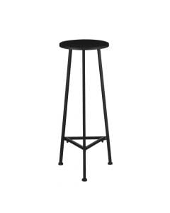 Side table, metal, black, Ø30xH80 cm