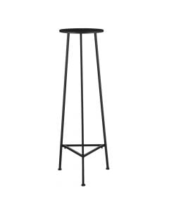 Side table, metal, black, Ø35xH120 cm
