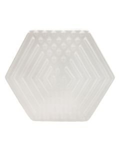 Vazo dekorative, qeramikë, e bardhë, 23x5x20 cm