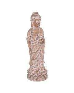 Objekt dekorativ, Buddha, oksid magnezi, bezhë, 30x30xH91 cm