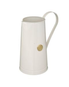 Decorative vase, Enamelled, metal, white, 25 cm